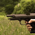 A Handgun Being Fired