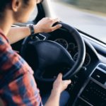 Driver with Hands on the Steering Wheel
