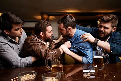 Men Fighting in a Pub